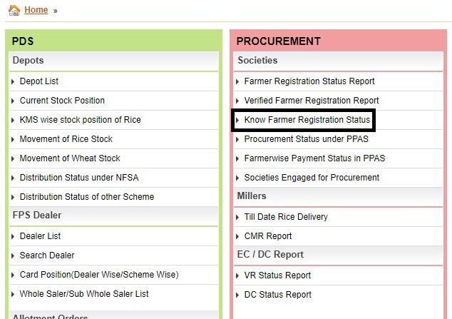 Farmer Registration Status Report