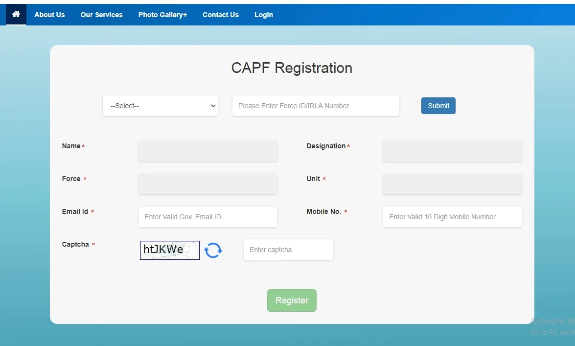 capf eawas portal registration 2025