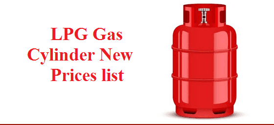 lpg gas cylinder new prices list